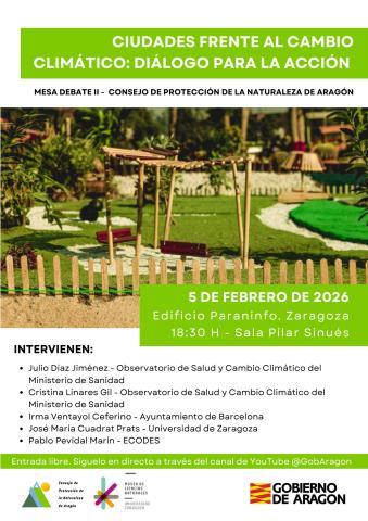 Entrada libre. Síguelo en directo a través del canal de Youtube @GobAragon